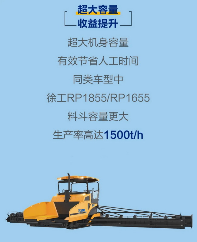 心博注册超大型摊铺机超大容量收益提升