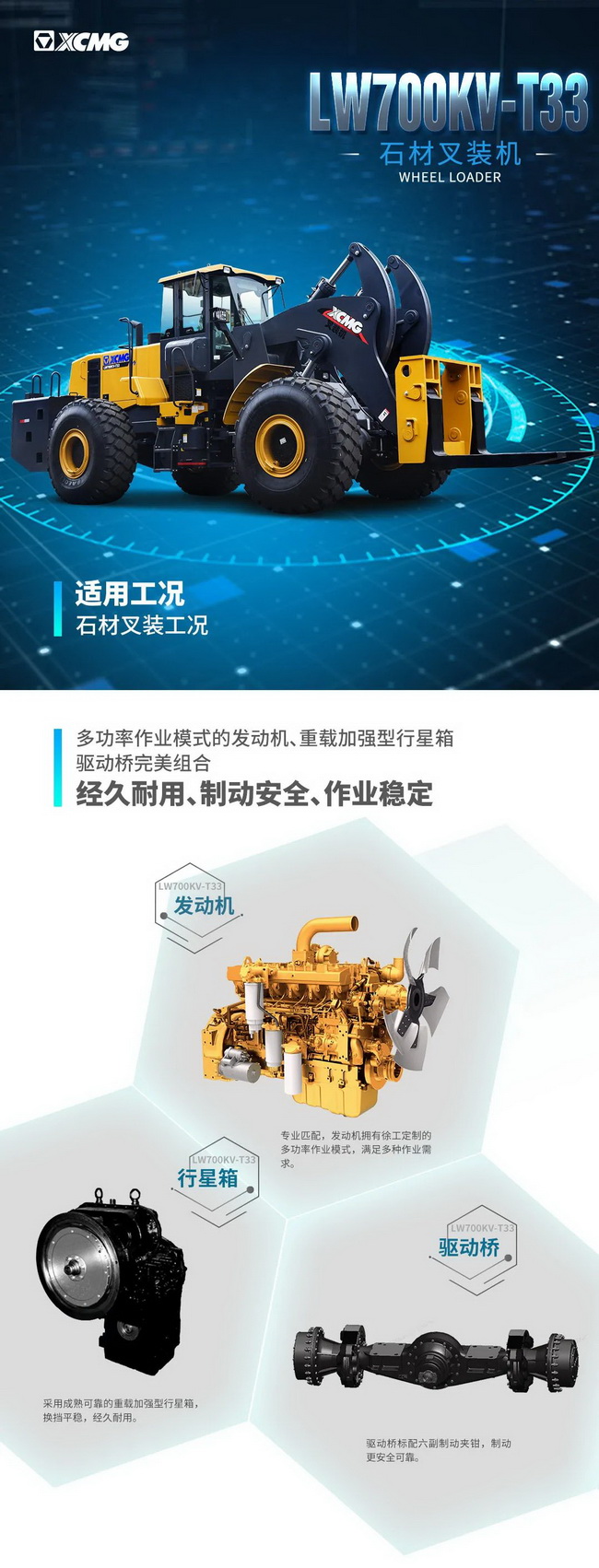 心博注册LW700KV-T33石材叉装机